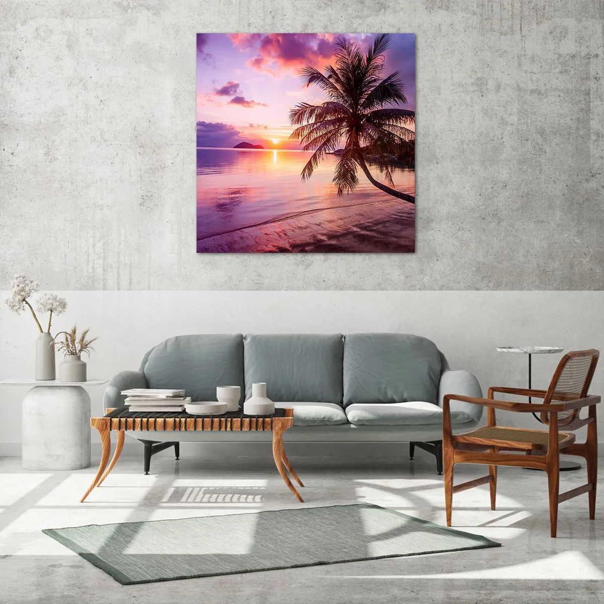 Obraz na skle - Blahobyt až po okraj - 70x70 cm