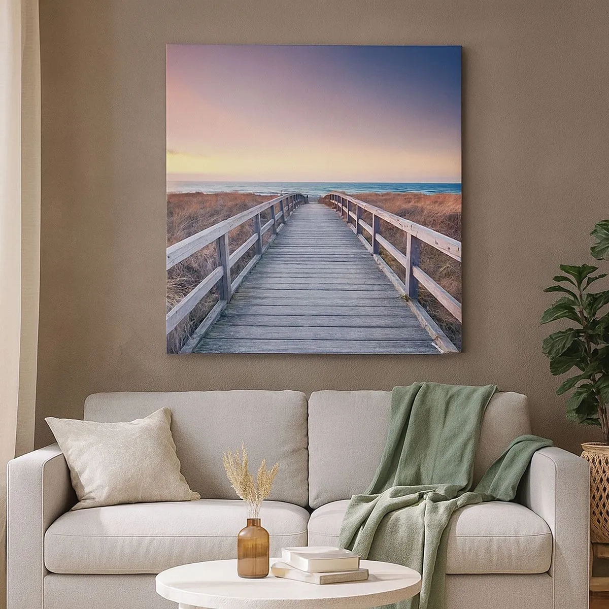 Obraz na plátně - Baltská večerní polární záře - 30x30 cm