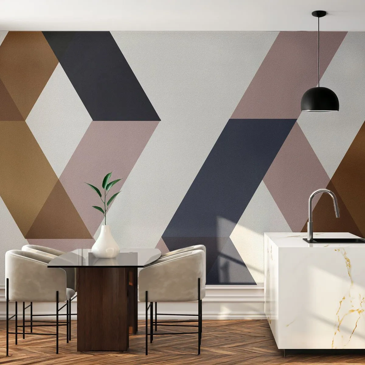 Fototapeta Samolepicí Deluxe Sticker - Roviny a úhly - Abstrakce, Kus, Moderní umění - 250x175 cm