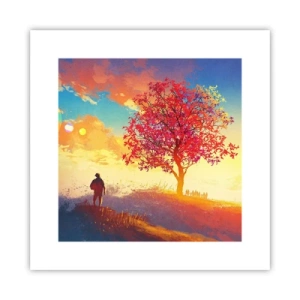 Plakát - Poutník u cíle - 30x30 cm