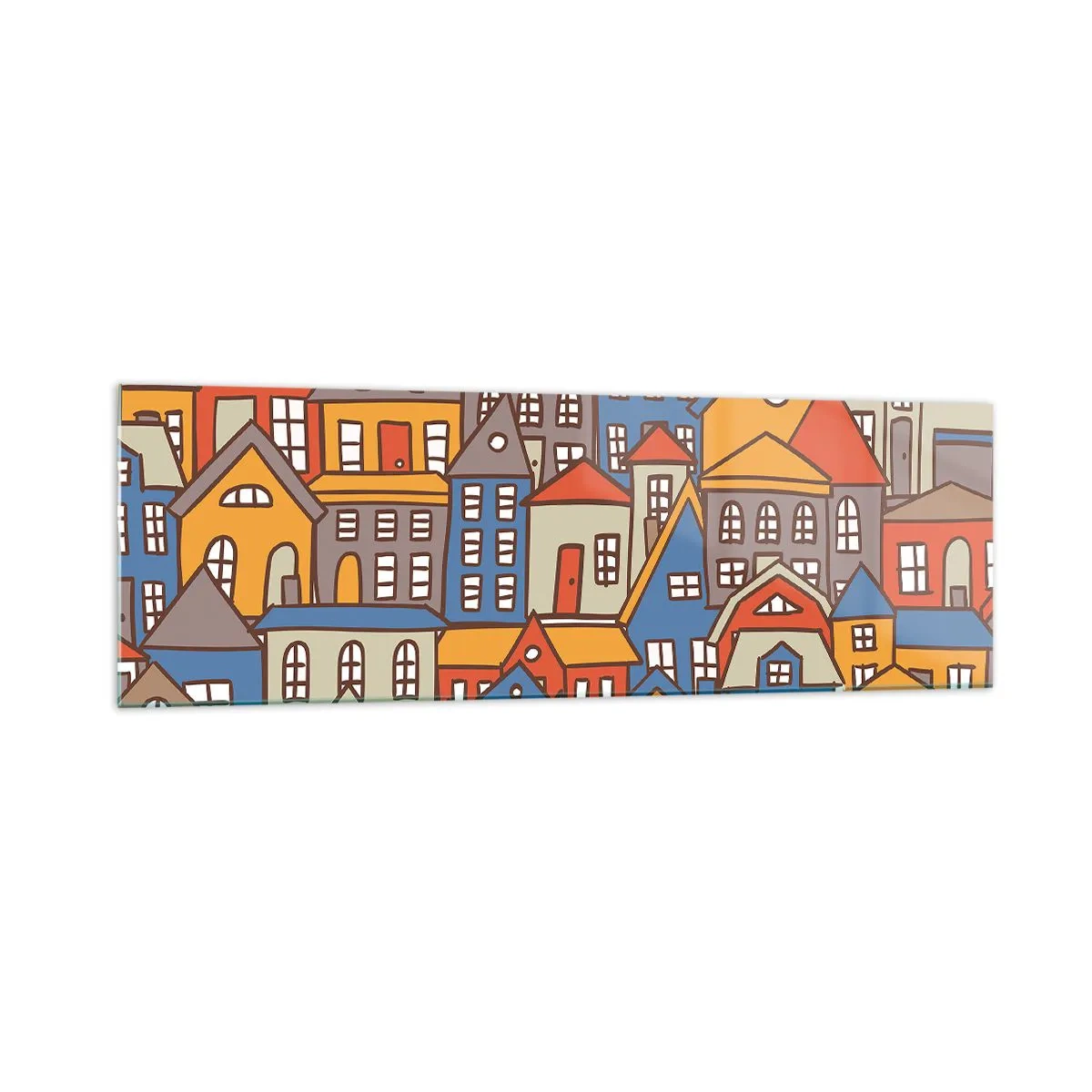 Obraz na skle - Za domem dům - 160x50 cm