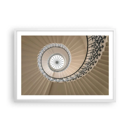 Plakát v bílém rámu - Uvnitř mušle - 70x50 cm