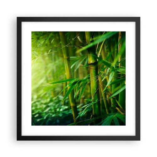 Plakát v černém rámu - Poznat samotnou zeleň - 40x40 cm