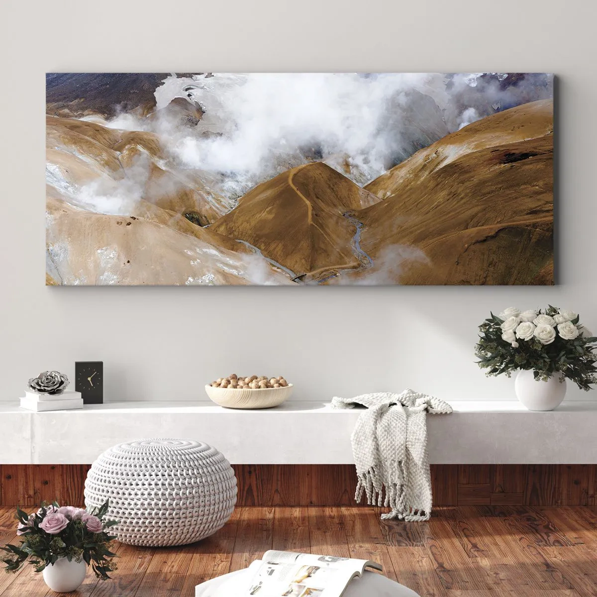 Obraz na plátně - Drsná krása Islandu - 160x50 cm