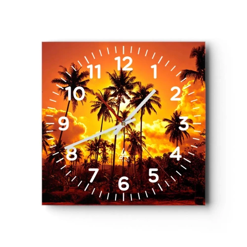 Nástěnné hodiny - Hoří hory, hoří lesy - 30x30 cm