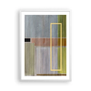 Plakát v bílém rámu - Jednoduše a v klidu - 50x70 cm