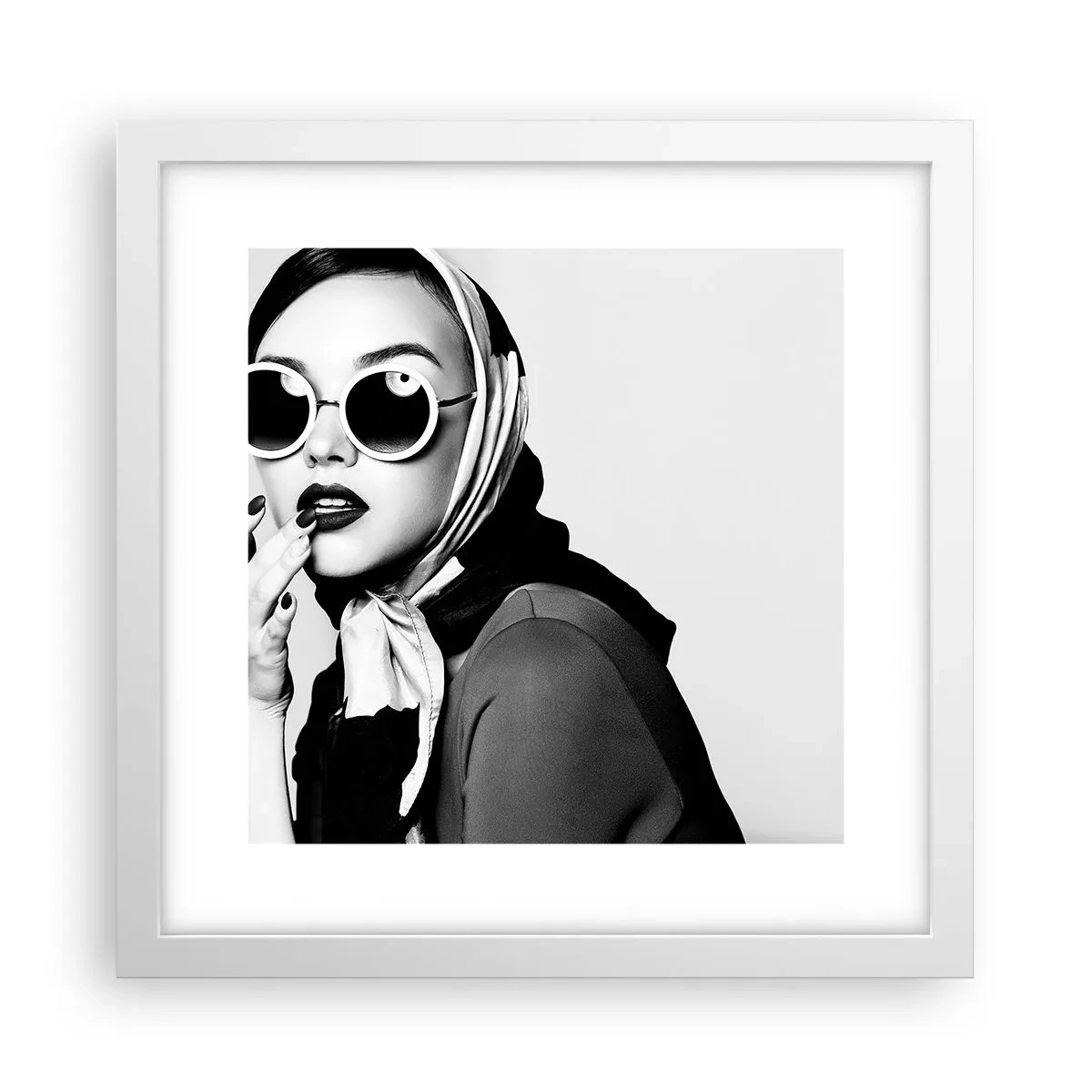 Plakát v bílém rámu - Pozdravy z 60. let - 30x30 cm