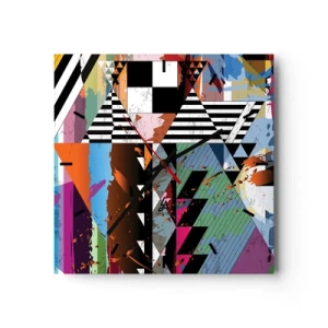 Nástěnné hodiny - Geometricky a organicky - 30x30 cm