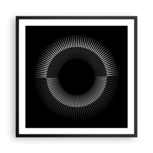 Plakát v černém rámu - Černé slunce - 60x60 cm
