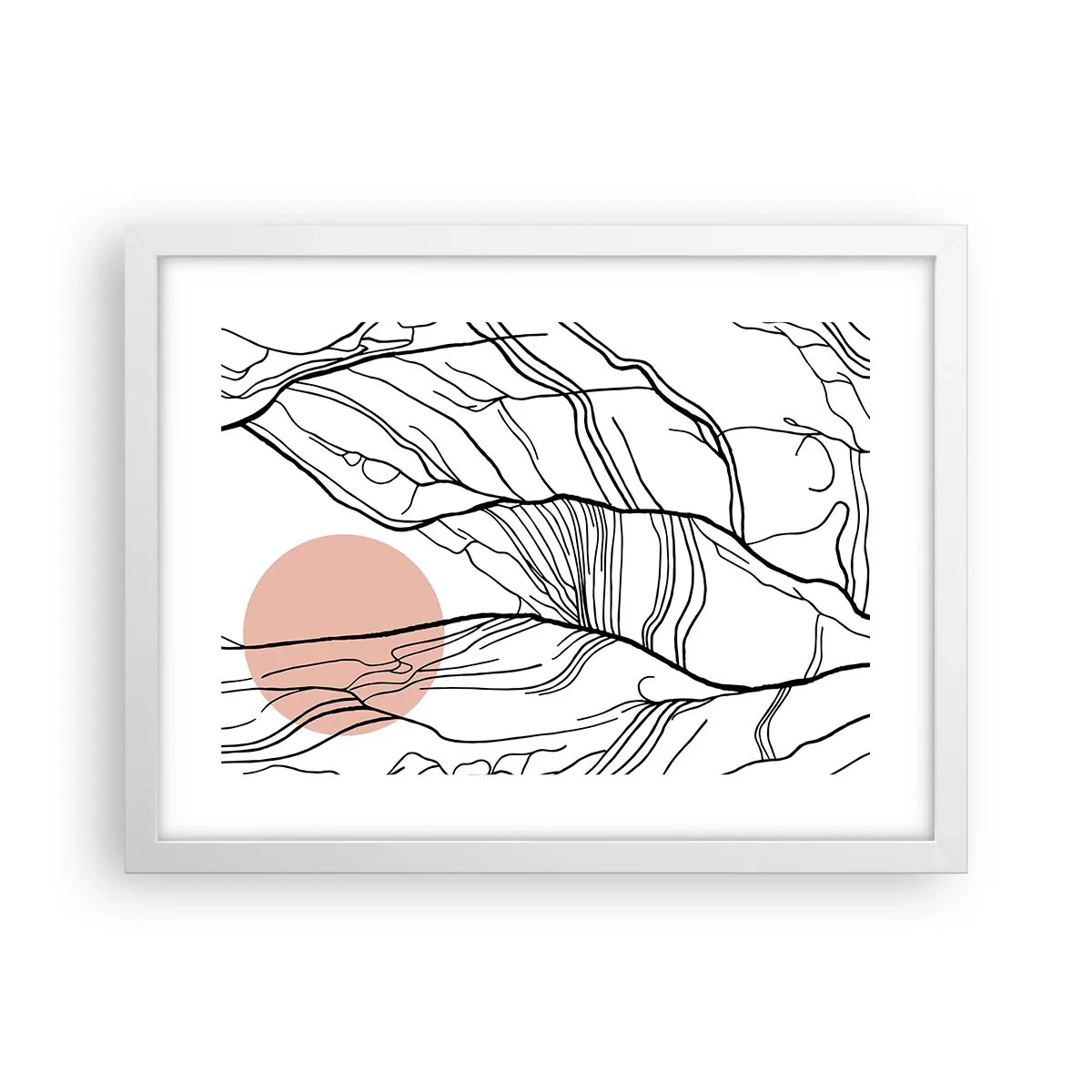 Plakát v bílém rámu - V síti větviček - 40x30 cm