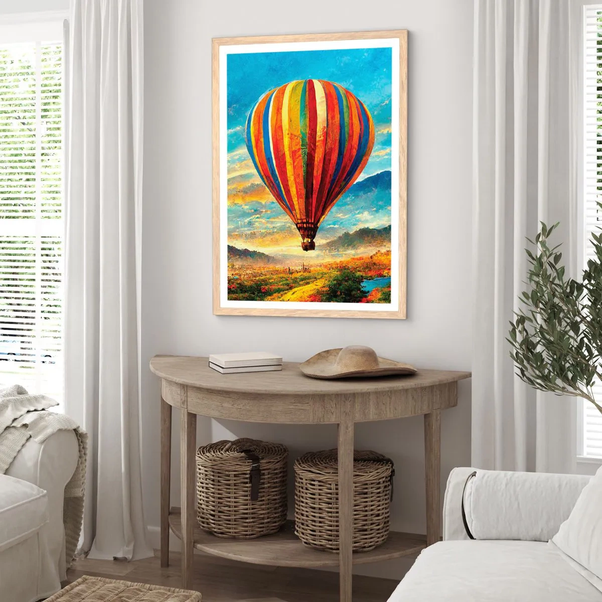 Plakát v rámu světlý dub - V tichu je toho vidět víc - 70x100 cm