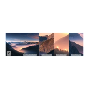 Vzor Fototapety Samolepicí Deluxe Sticker - Světlo v údolích - Krajina, hory, Les - 100x30 cm