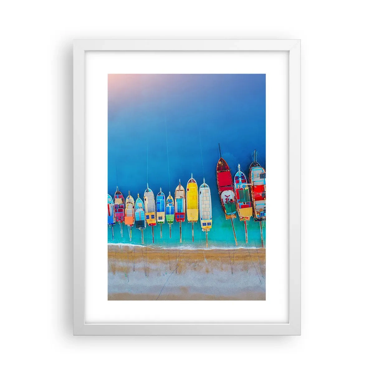 Plakát v bílém rámu - Z ptačí perspektivy - 30x40 cm