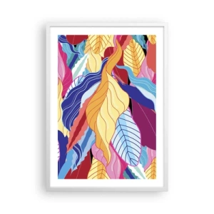 Plakát v bílém rámu - Barevný nepořádek - 50x70 cm