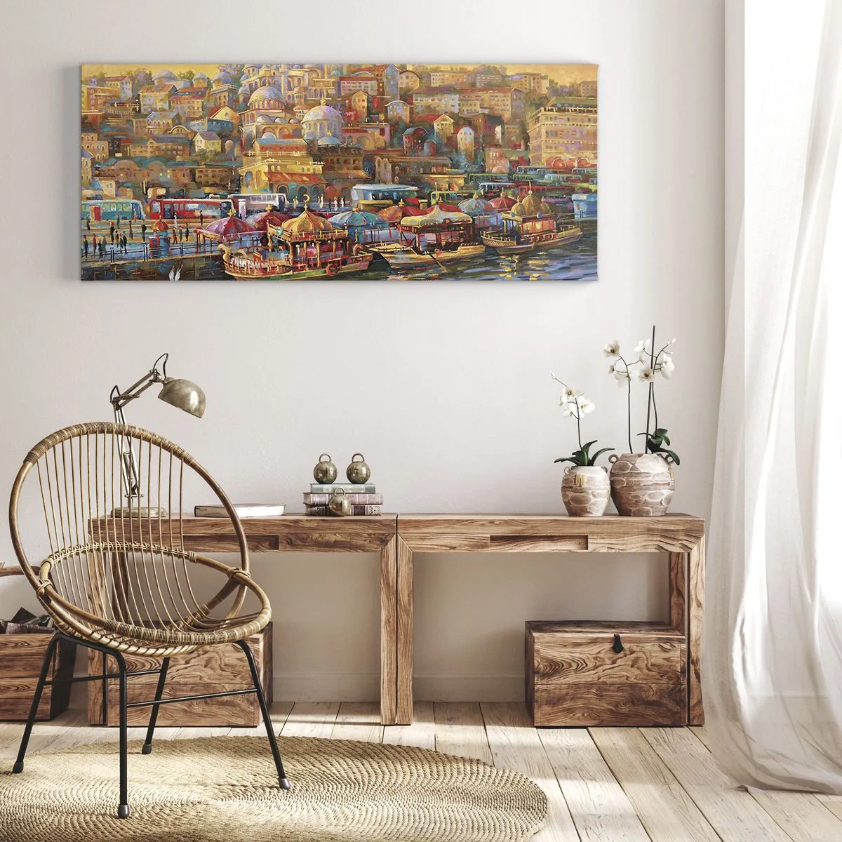 Obraz na plátně - Istanbulský příběh - 160x50 cm