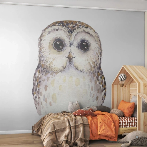 Fototapeta na míru Standard Eco - Podívej se mi do očí - Sova, Pták, Grafika