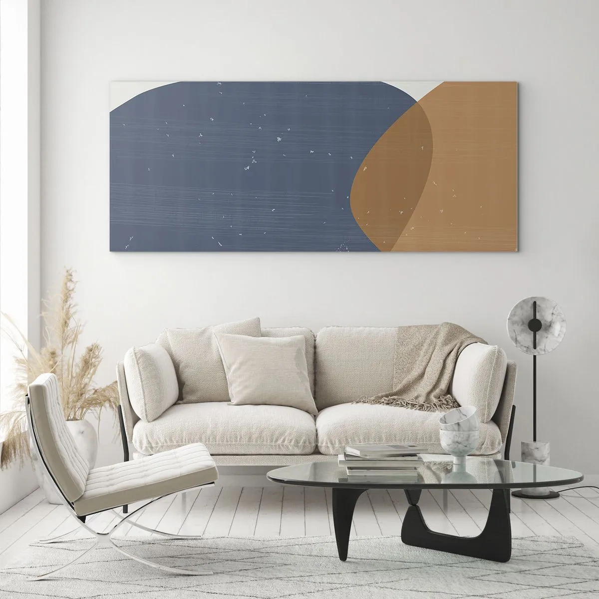 Obraz na skle - Ovály a vlivy - 100x40 cm