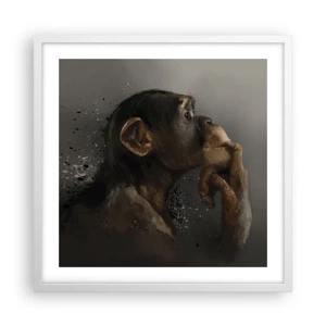 Plakát v bílém rámu - Určitě myslitel - 50x50 cm