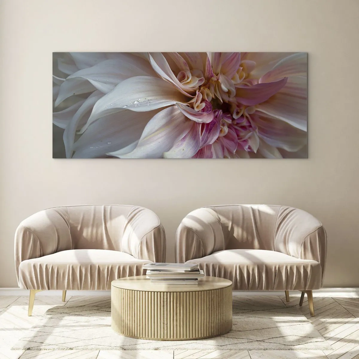 Obraz na skle - Kvetoucí svěžest - 140x50 cm