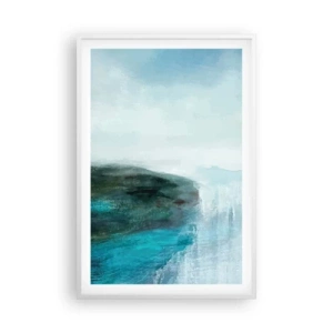 Plakát v bílém rámu - Námořní abstrakce - 61x91 cm