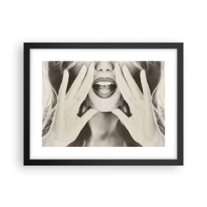 Plakát v černém rámu - Už jdu! - 40x30 cm