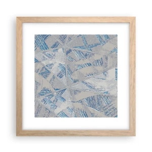 Plakát v rámu světlý dub - V šedomodrém labyrintu - 30x30 cm