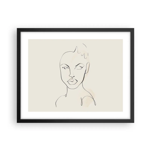 Plakát v černém rámu - Obrys smyslnosti - 50x40 cm