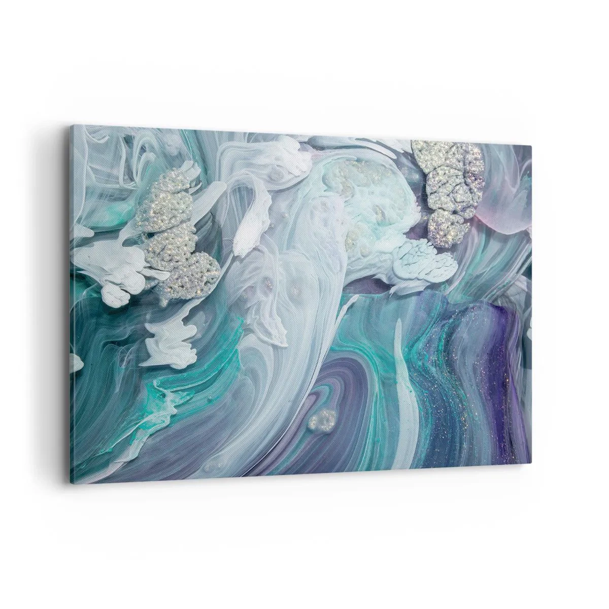 Obraz na plátně - Proudy modré - 120x80 cm