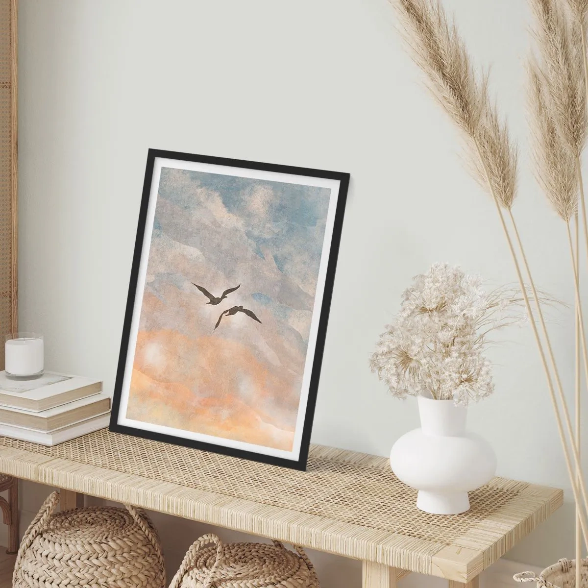 Plakát v černém rámu - Nebeský tanec - 50x70 cm
