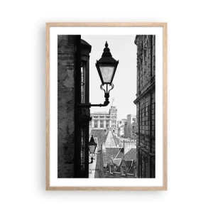 Plakát v rámu světlý dub - Edinburský příběh - 50x70 cm
