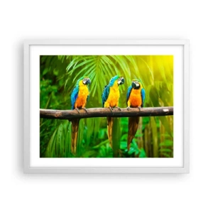 Plakát v bílém rámu - Slyšela jsi, že ona…? - 50x40 cm