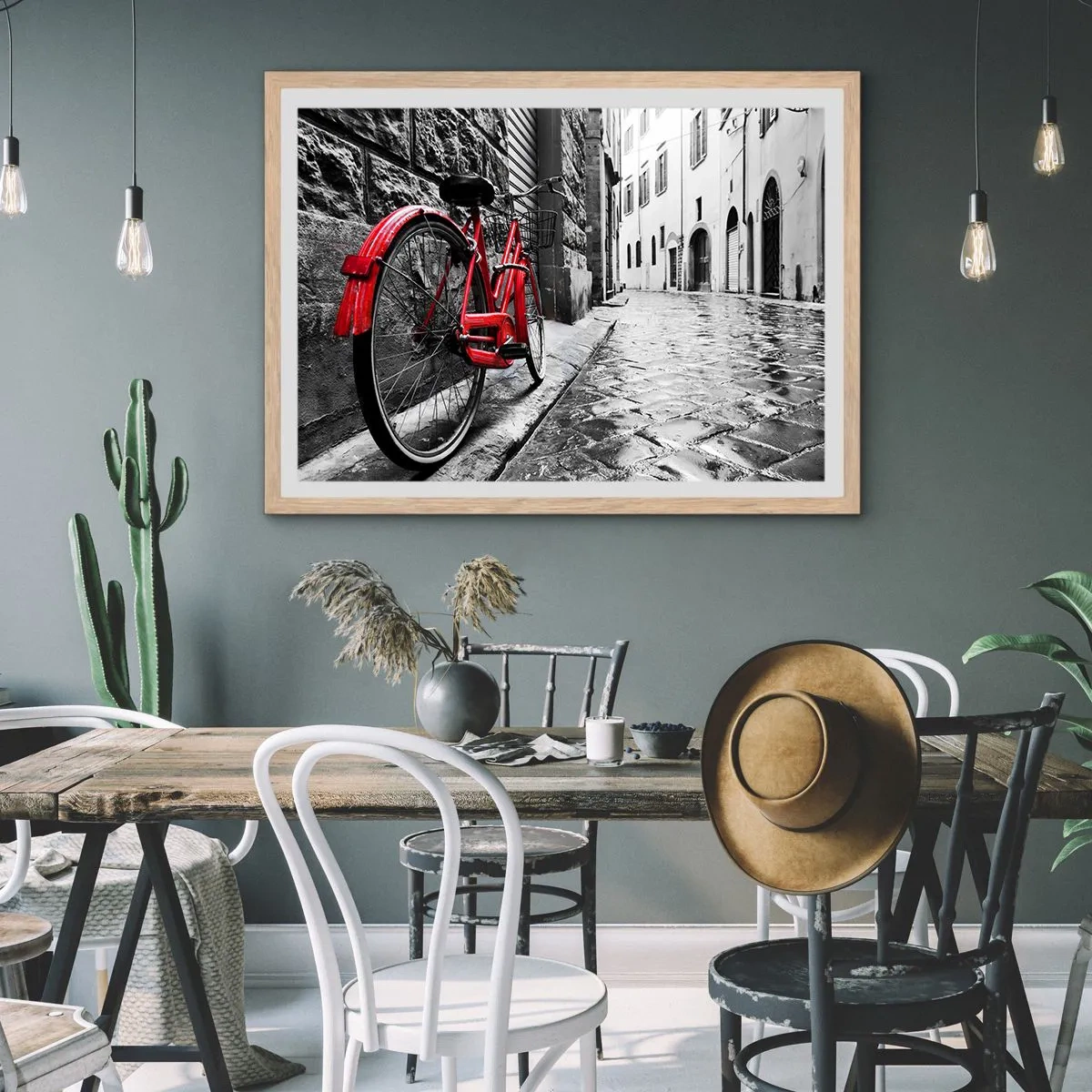 Plakát v rámu světlý dub - Skutečná krása nestárne - 91x61 cm