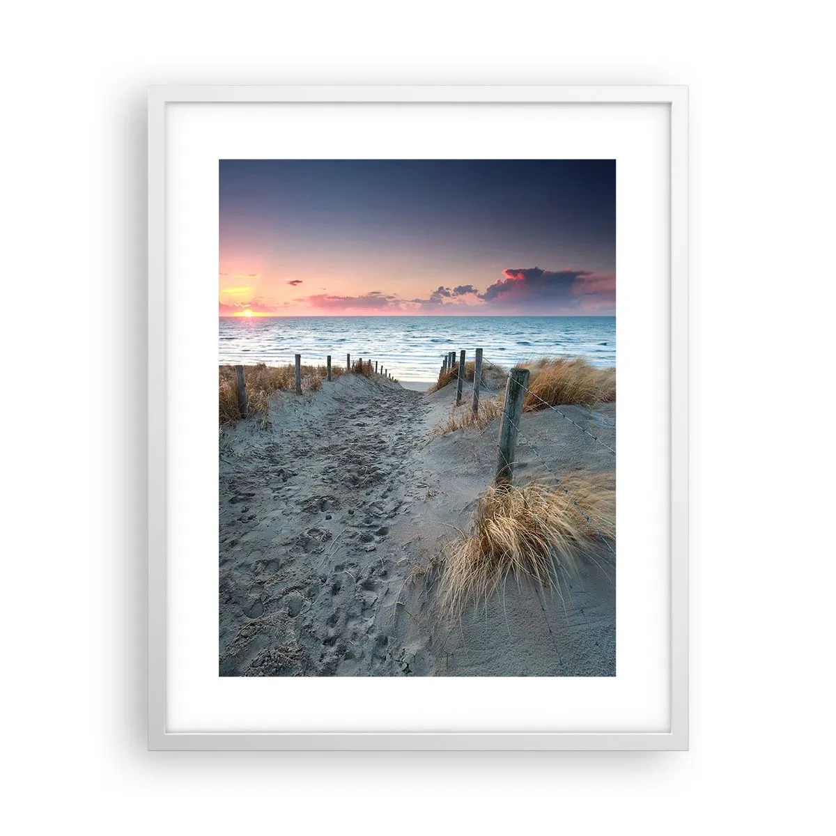 Plakát v bílém rámu - Za trochu lásky šel bych světa kraj… - 40x50 cm
