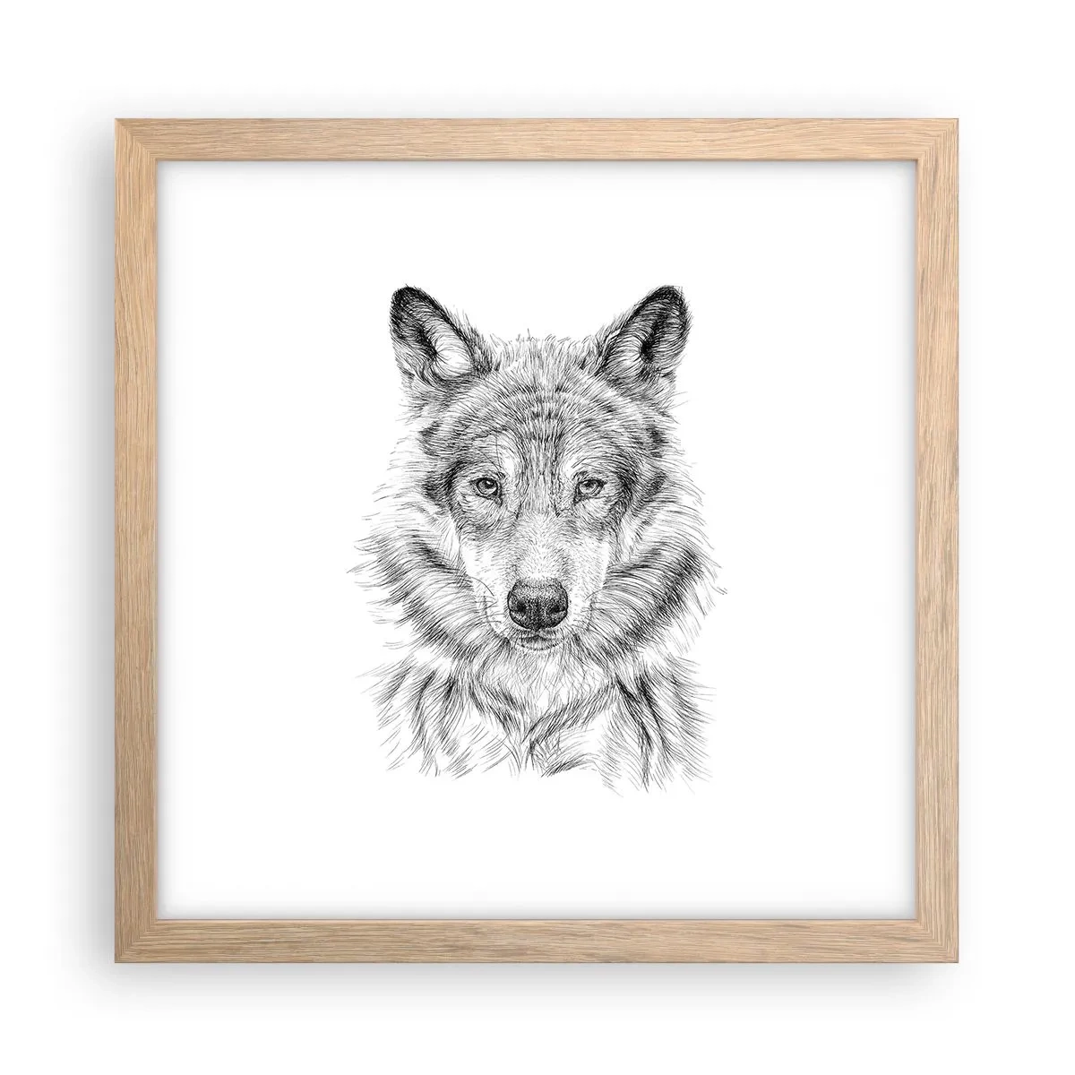 Plakát v rámu světlý dub - Rozený vůdce - 30x30 cm