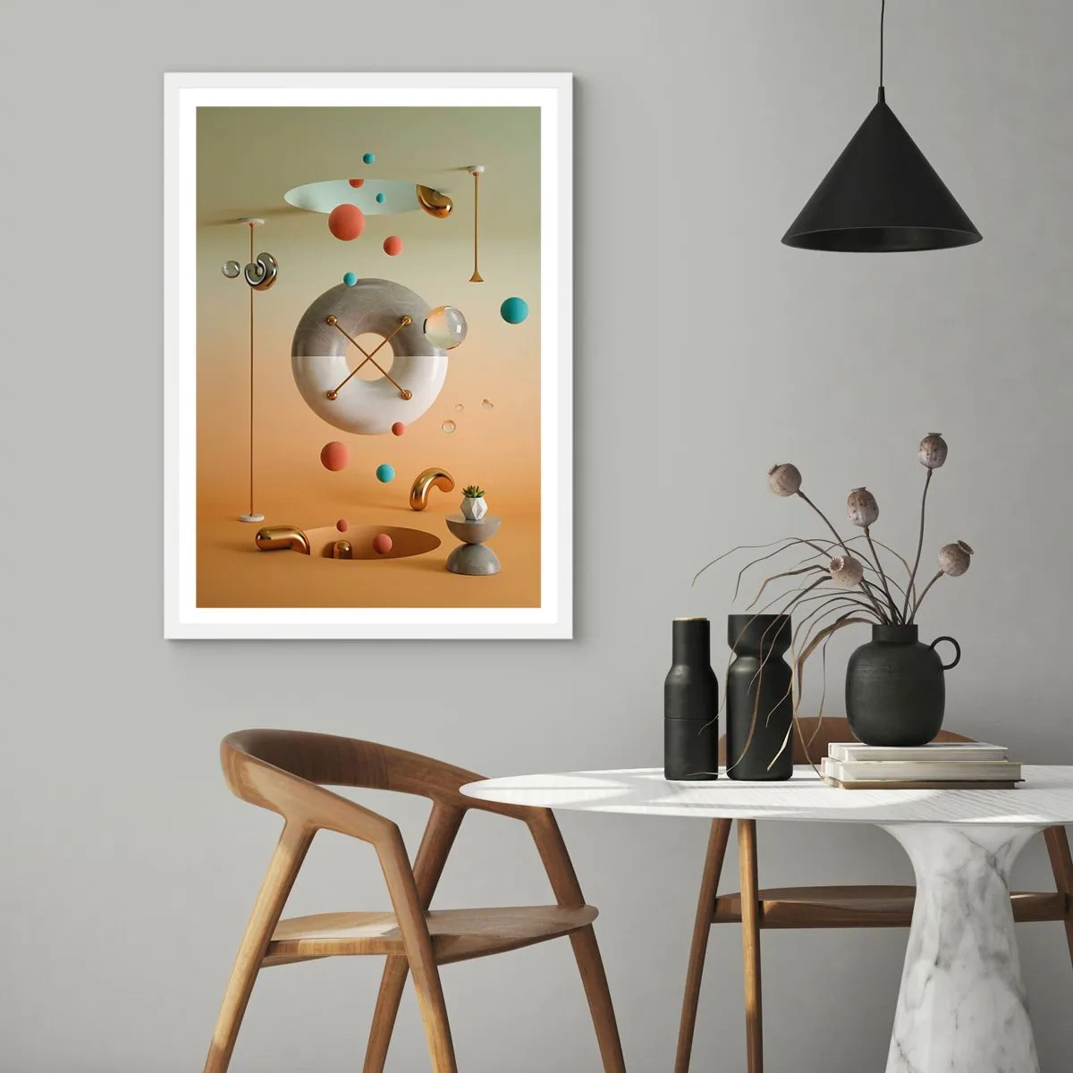 Plakát v bílém rámu - Vše je možné - 61x91 cm