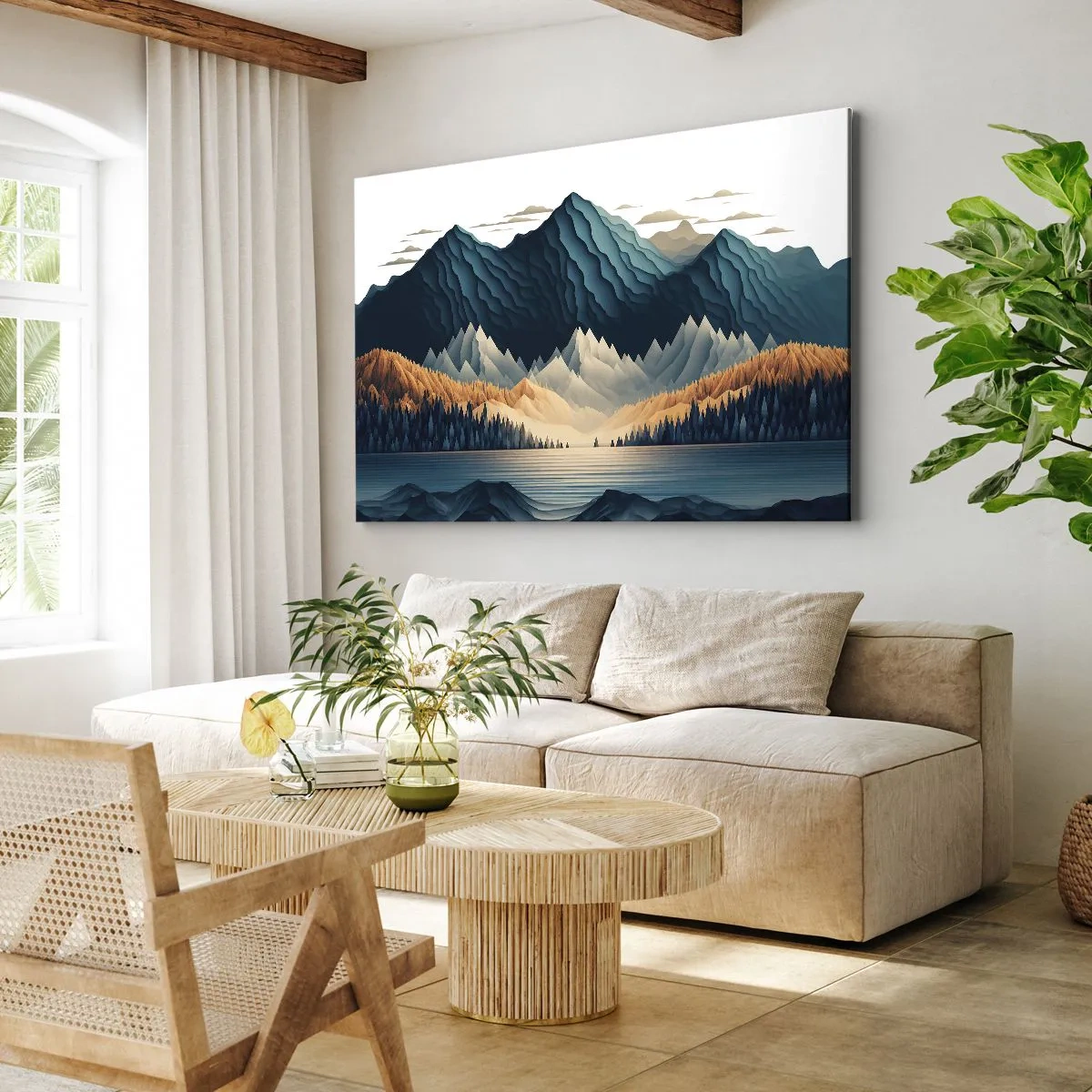 Obraz na plátně - Dokonalá horská krajina - 70x50 cm