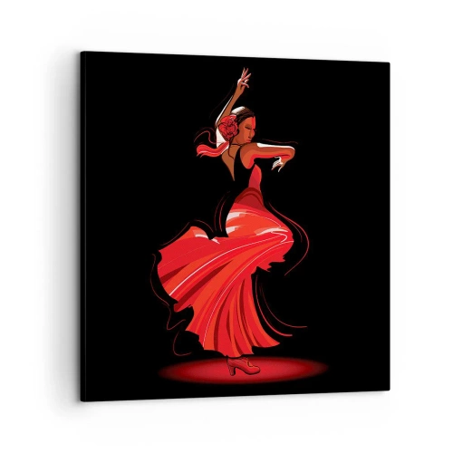 Obraz na plátně - Žhavá duše flamenco - 60x60 cm