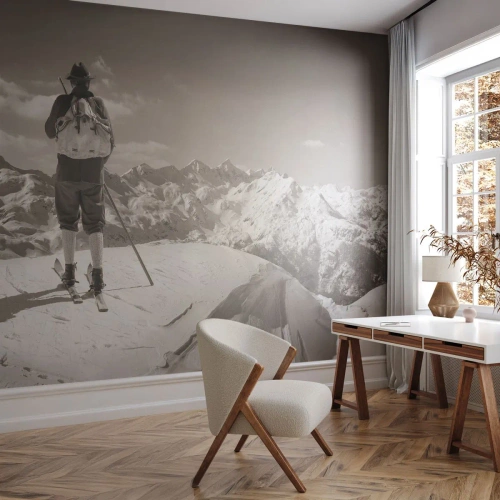 Fototapeta Standard Eco - Stejné hory - Krajina, hory, Lyžař - 200x140 cm