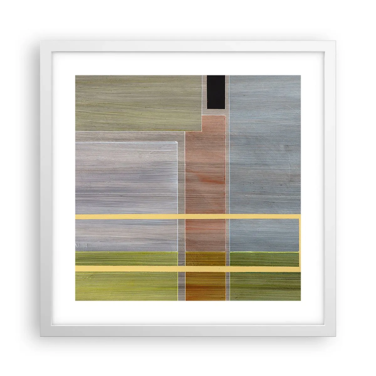 Plakát v bílém rámu - Jednoduše a v klidu - 40x40 cm