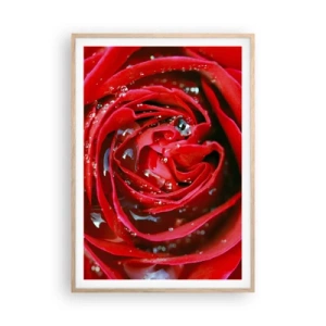 Plakát v rámu světlý dub - V kapkách rosy - 70x100 cm