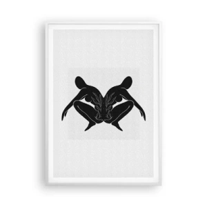 Plakát v bílém rámu - Společná duše - 70x100 cm