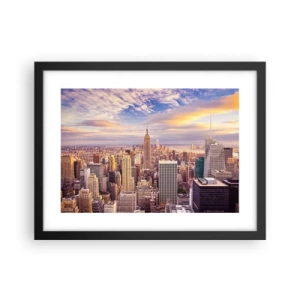 Plakát v černém rámu - Dosáhnout samotná oblaka - 40x30 cm