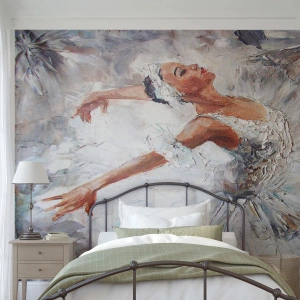 Fototapeta Premium Canvas - Jemná a lehká jako tyl - Balerína, Tanec, Balet - 350x256 cm