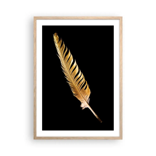 Plakát v rámu světlý dub - Krásne peříčko… - 50x70 cm