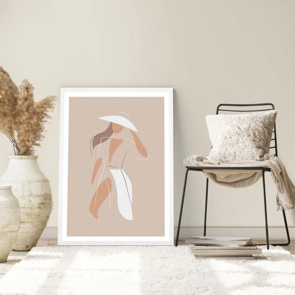 Plakát v bílém rámu - Móda je zábava - 61x91 cm