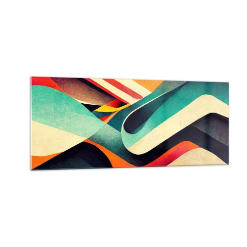 Obraz na skle - Intenzivní kompozice - 100x40 cm