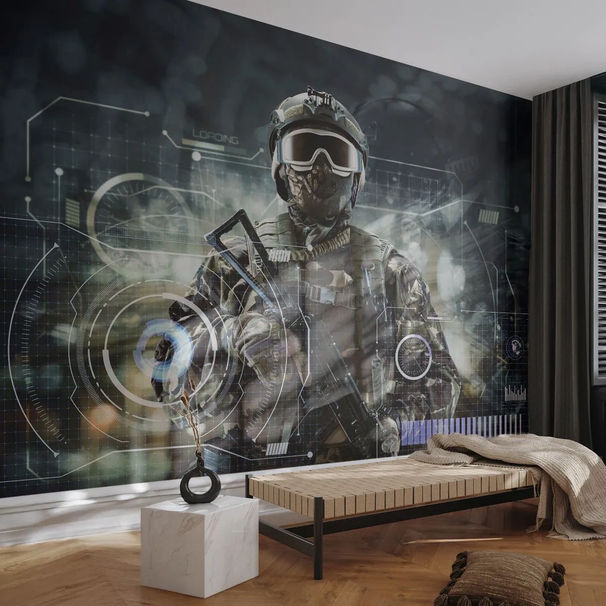 Fototapeta Standard Eco - Ještě větší síla - Abstrakce, Voják, Komando - 400x280 cm