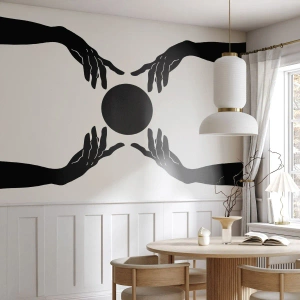 Fototapeta Standard Eco - Tajné znamení - Ruce, Míč, Ruce - 400x280 cm