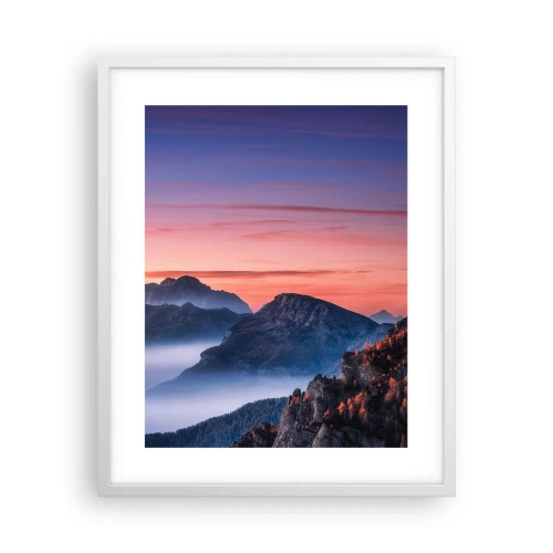 Plakát v bílém rámu - Nad údolími - 40x50 cm