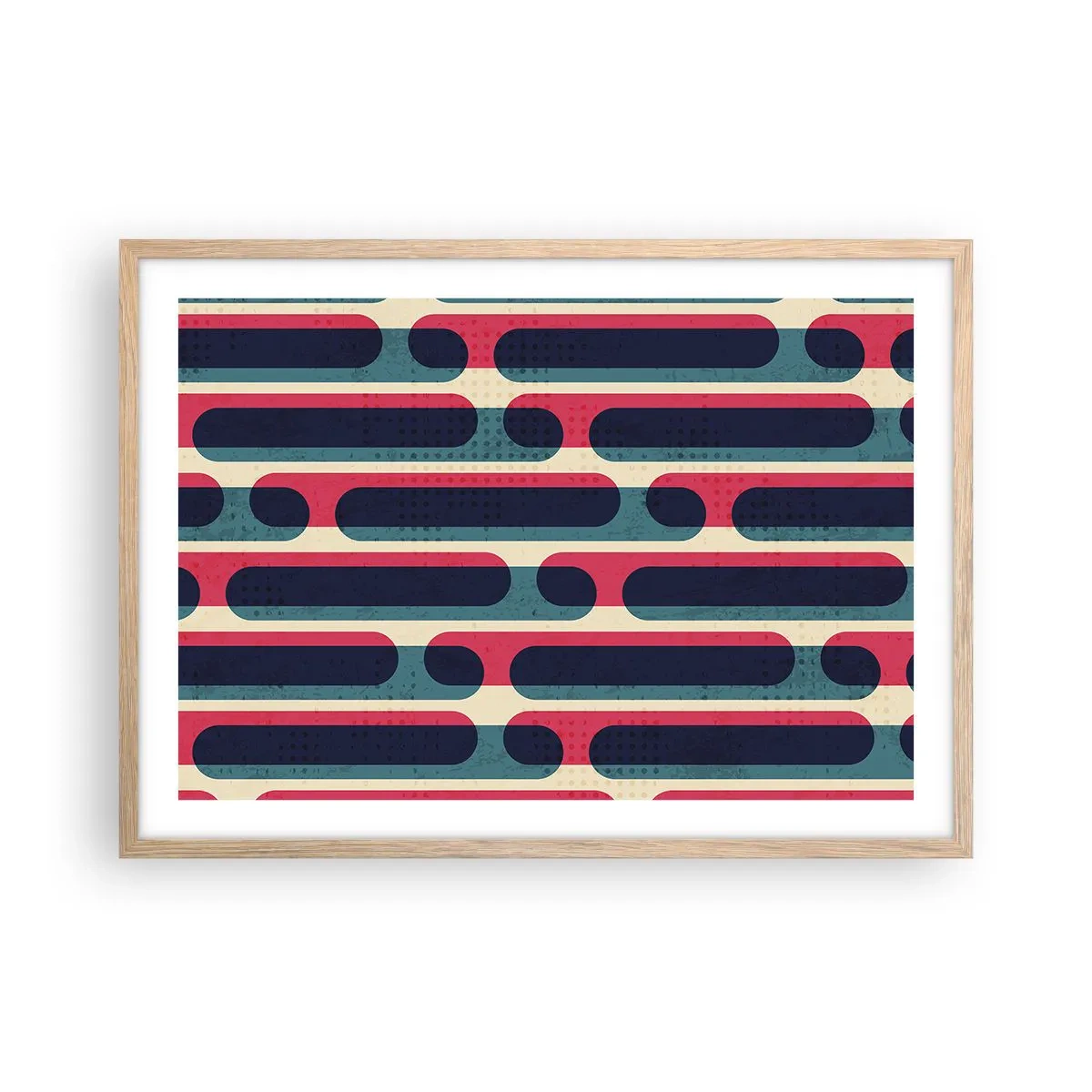 Plakát v rámu světlý dub - Dovnitř a dopředu - 70x50 cm